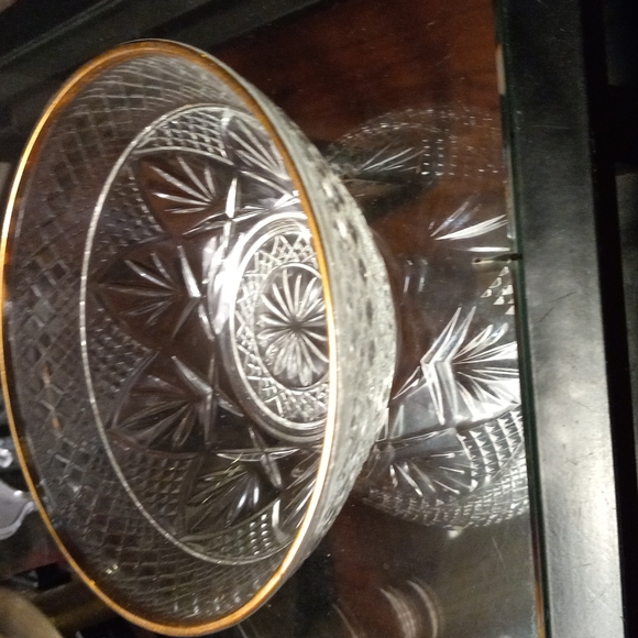 Tiara Accents Antique Tiare Eapg Pressed Glass Starburst Bowl